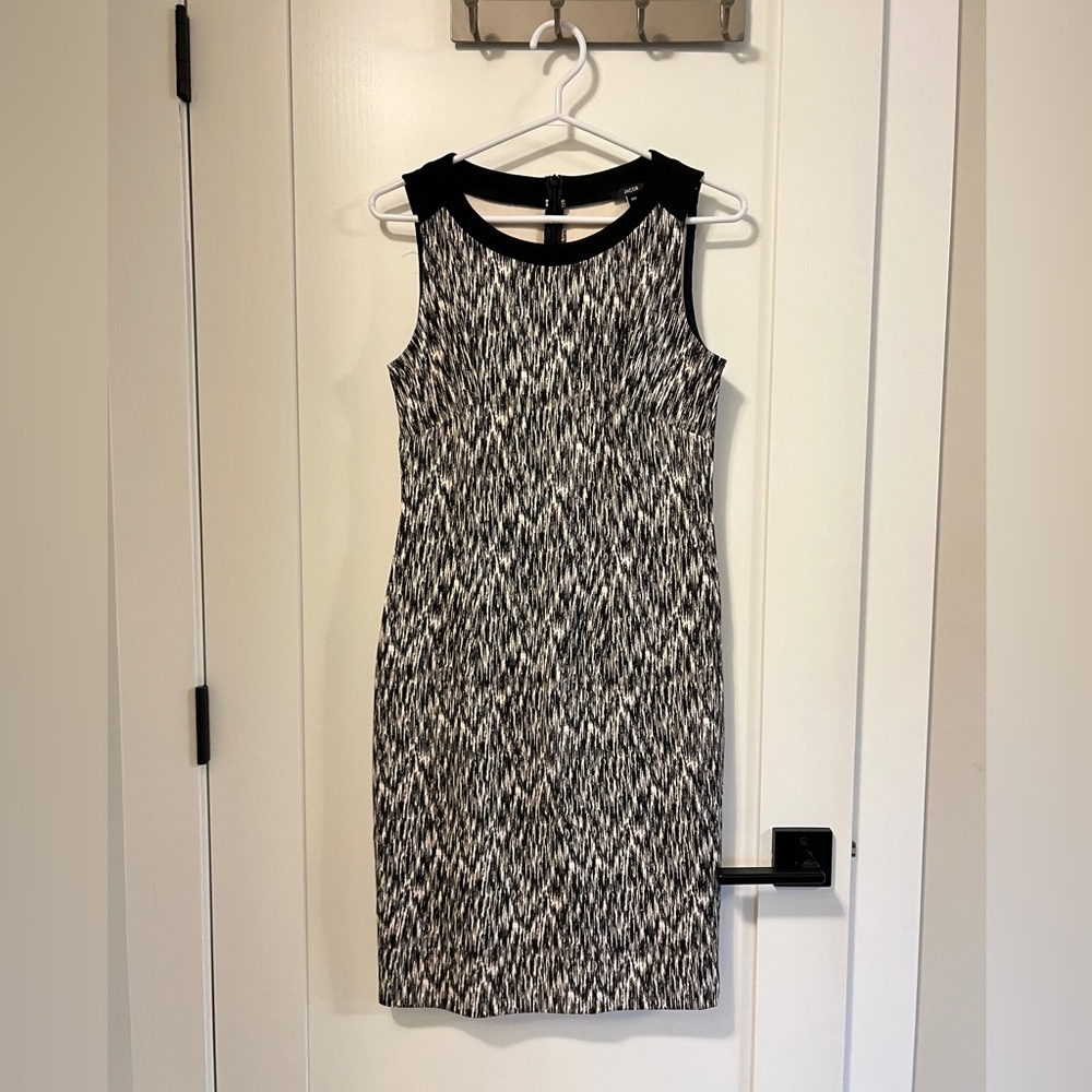 Jacob Black and White Midi Dress